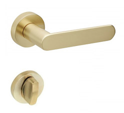 Brushed Brass Door Handle PRIVACY Snib I Mucheln BERKLEY Series