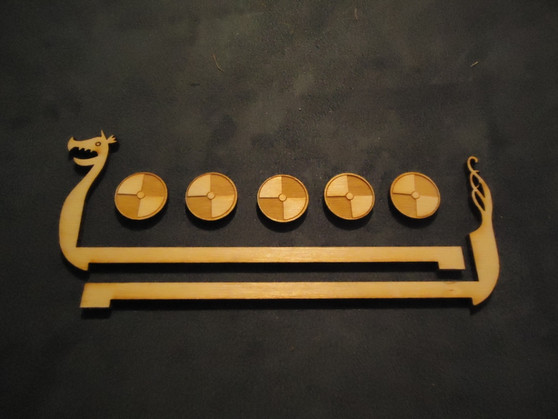 28mm Viking Ship shield and prow upgrade #1