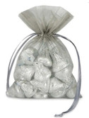 Organza Bag in Silver (showing an idea with candy)