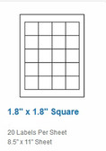 BLANK Sheet of 20 Labels