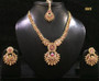 Gold plated and kundan designer necklace earring set