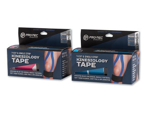 Pro-Tec- Pre-Cut Kinesiology Tape, Pink OR Blue