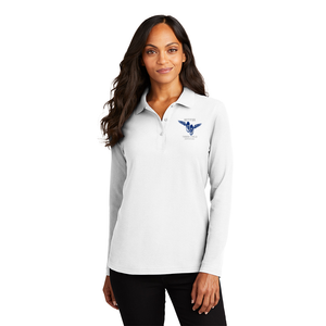 Women Long Sleeve White Polo