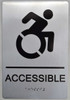 Braille sign ACCESSIBLE ADA-SIGN   - The Sensation line -Tactile Signs