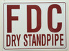 FDC DRY STANDPIPE   BUILDING SIGNAGE