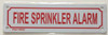 SIGN FIRE SPRINKLER ALARM