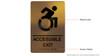 ACCESSIBLE EXIT Sign -Tactile Signs-The sensation line  Braille sign