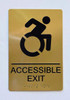 ADA SIGN ACCESSIBLE EXIT Sign -Tactile Signs-The sensation line