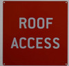 Compliance  ROOF ACCESS - RED ALUMINUM (ALUMINUM S) sign