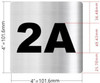Apartment number 2A  - UNIT NUMBER 2A  (SILVER, DOUBLE SIDED TAPE) -Broadway Line