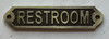 Sign Cast Aluminium Restroom Accessible  (Antique gold-brass, )-THE Brownstone line