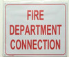 BUILDING SIGNAGE FIRE DEPARTMENT CONNECTION