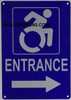 Sign ENTRANCE RIGHT -  The Pour Tous Blue LINE