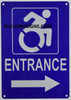 Safety sign ENTRANCE RIGHT -  The Pour Tous Blue LINE