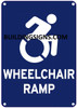 WHEELCHAIR RAMP SIGN-  The Pour Tous Blue LINE