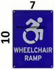 compliance sign - WHEELCHAIR RAMP -  The Pour Tous Blue LINE