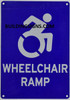 WHEELCHAIR RAMP -  The Pour Tous Blue LINE Safety sign