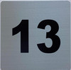 Sign Apartment number SILVER, with double sided tape-Broadway Line (#13)
