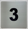 Signage Apartment number SILVER, with double sided tape-Broadway Line (# 3)