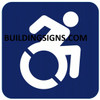 ACCESSIBLE SYMBOL SIGN- The Pour Tous Blue LINE