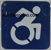 ACCESSIBLE SYMBOL - The Pour Tous Blue LINE Safety sign