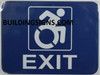 SIGNAGE EXIT - The Pour Tous Blue LINE