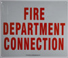 FIRE DEPARTMENT CONNECTION  Compliance sign