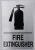 SIGN FIRE EXTINGUISHER  (ALUMINUM SILVER)