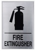 BUILDING SIGNAGE FIRE EXTINGUISHER  (ALUMINUM SILVER)