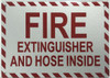 FIRE EXTINGUISHER AND HOSE INSIDE