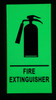 FIRE EXTINGUISHER  - PHOTOLUMINESCENT GLOW IN THE DARK   Compliance sign