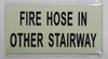 FIRE HOSE IN OTHER STAIRWAY  - PHOTOLUMINESCENT GLOW IN THE DARK