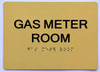 GAS METER ROOM Sign -Tactile Signs Tactile Signs- THE SENSATION LINE  Braille sign