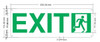 SIGNAGE Photoluminescent "EXIT"  (Aluminium, heavy duty/ EGRESS DIRECTION