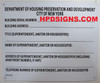 hpd nyc FULL SIGNS PACKAGE WITH EXTRA LARGE BLACK DISPLAY BOARD