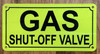 FD GAS MAIN SHUT OFF VALVE SIGN