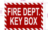 NYC FIRE DEPT KEY BOX SIGN/FIRE DEPARTMENT KEY BOX SIGN -ZEBRA LINE