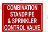 FD COMBINATION STANDPIPE AND SPRINKLER CONTROL VALVE SIGN