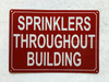 NYC SPRINKLERS THROUGHOUT BUILDING SIGN