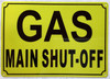 GAS MAIN SHUT-OFF SAFETY SIGN