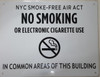 NYC NO SMOKING SIGN