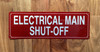 NYC ELECTRICAL MAIN SHUT-OFF SIGN