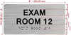 HPD EXAM ROOM SIGNS WITH RAISED LETTERS THE PARK AVE LINE (EXAM ROOM 12)