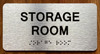 NYC STORAGE ROOM SIGN WITH RAISED LETTERS