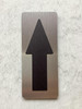 ARROW SIGN WITH RAISED LETTERS/IMAGE INCLUDES RED ADHESIVE PAD FOR EASY INSTALLATION