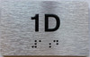APT NUMBER 1D SIGN-UNIT NUMBER SIGN WITH RAISED LETTERS