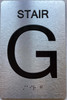 FLOOR NUMBER SIGN WITH RAISED LETTERS THE PARK AVE LINE (STAIR G)