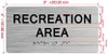 NYC RECREATION AREA SIGN WITH RAISED LETTERS  THE PARK AVE LINE