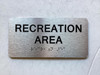 FD RECREATION AREA SIGN WITH RAISED LETTERS  THE PARK AVE LINE