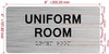 NYC UNIFORM ROOM SIGN WITH RAISED LETTERS